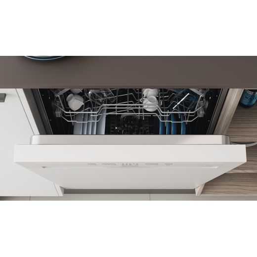 Indesit Integrated Standard Dishwasher - White - Control panel shot