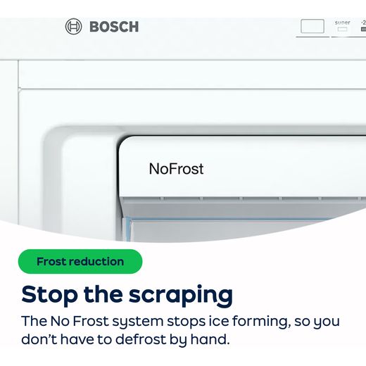 Bosch Integrated Upright Freezer with Sliding Door Fixing Kit  - AO Annotation - No-Frost-System