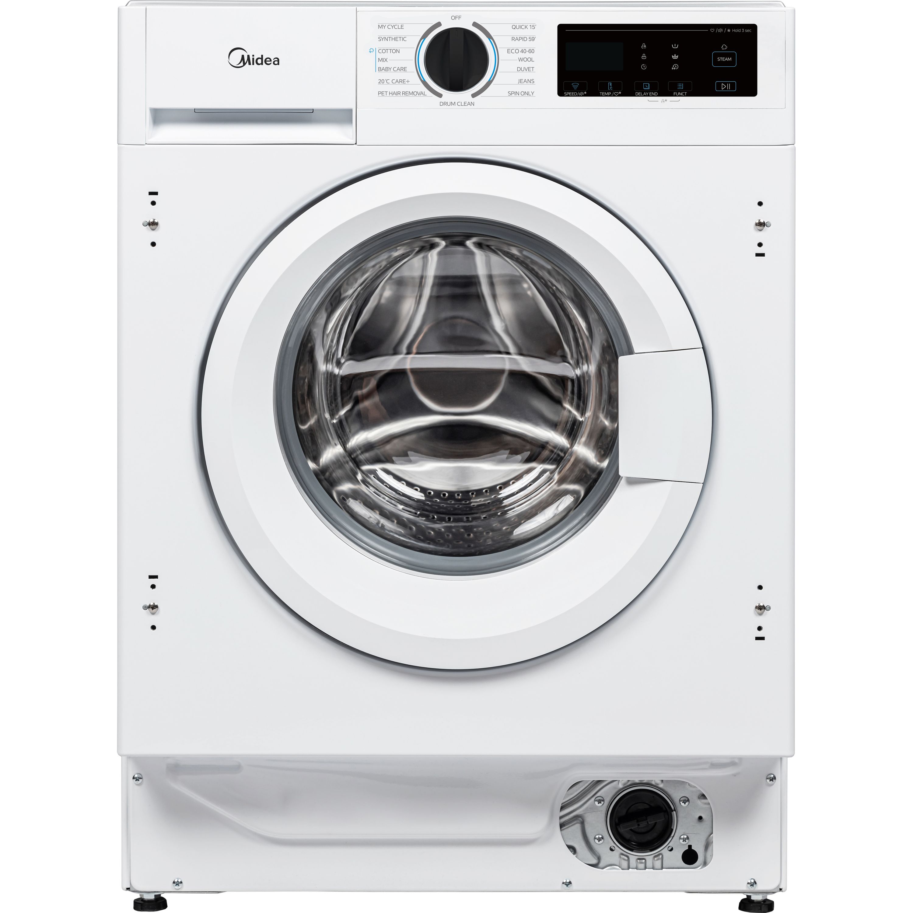 Midea Integrated 9kg Washing Machine - 1400 rpm - White