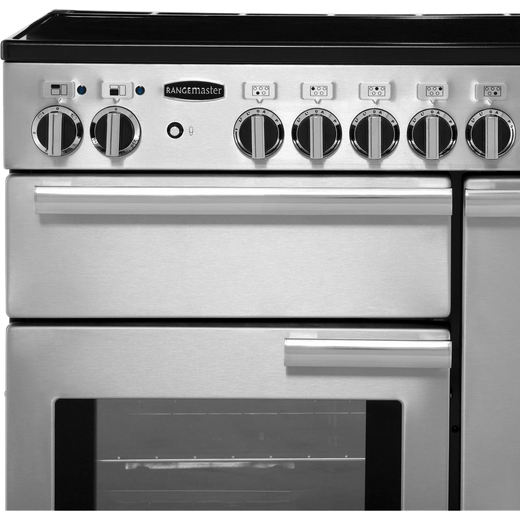 Rangemaster Professional Plus 90cm Electric Range Cooker with Induction Hob - Stainless Steel