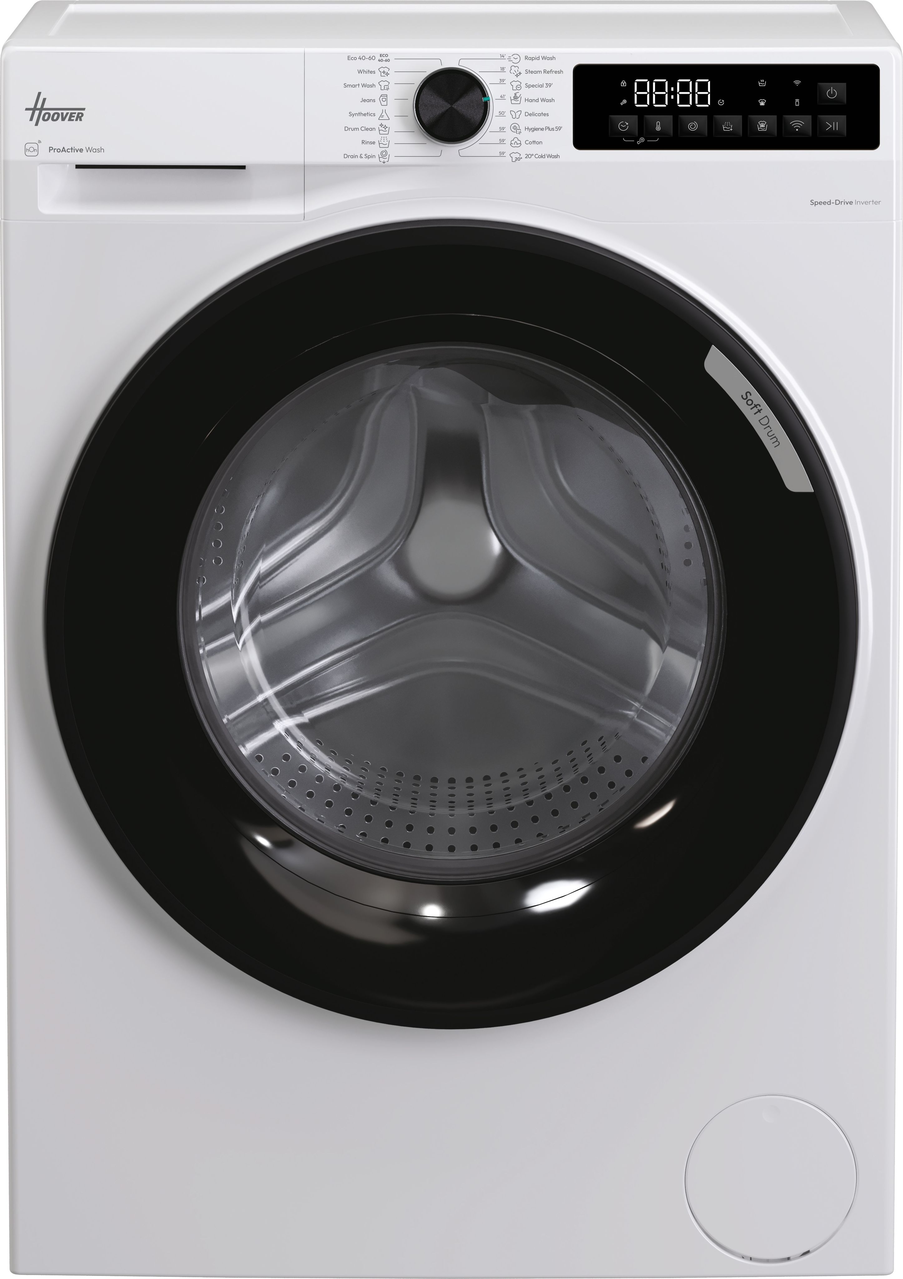 Image of Hoover Pro Wash Series 3 HBR 410BL8-80 10kg WiFi Connected Washing Machine with 1400 rpm - White - A Rated, White