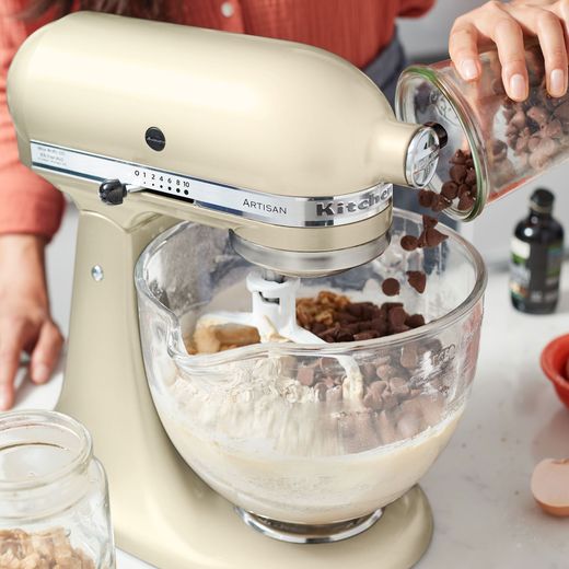 KitchenAid Artisan 5KSM125BAC Stand Mixer - Almond Cream - Close up shot