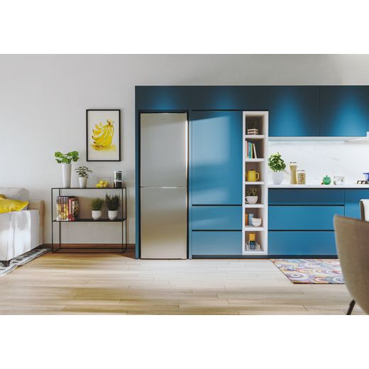 Candy Fridge Freezer - Silver - Fridge freezer in kitchen