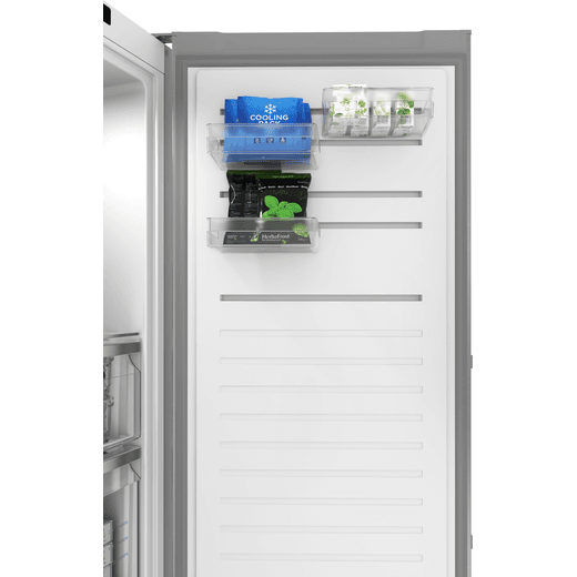 Siemens IQ-300 GS36NVICGG 186cm Upright Freezer - Silver - Door storage