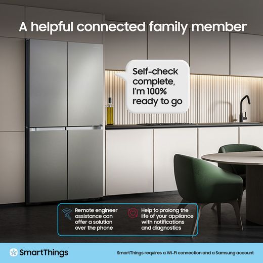 Samsung Series 7 SpaceMax™ American Fridge Freezer - Silver - Annotation - SmartThings