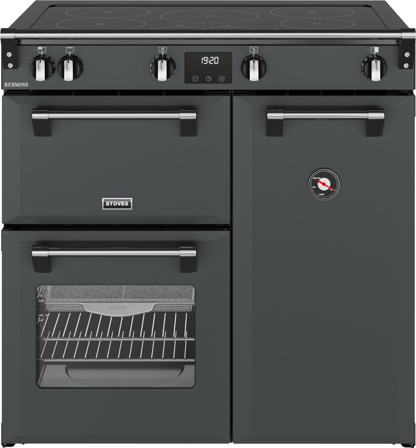 Stoves Richmond 90Ei TCH Anthracite Electric Range Cooker - 90cm - 5 Zone Induction Hob - 3 Ovens