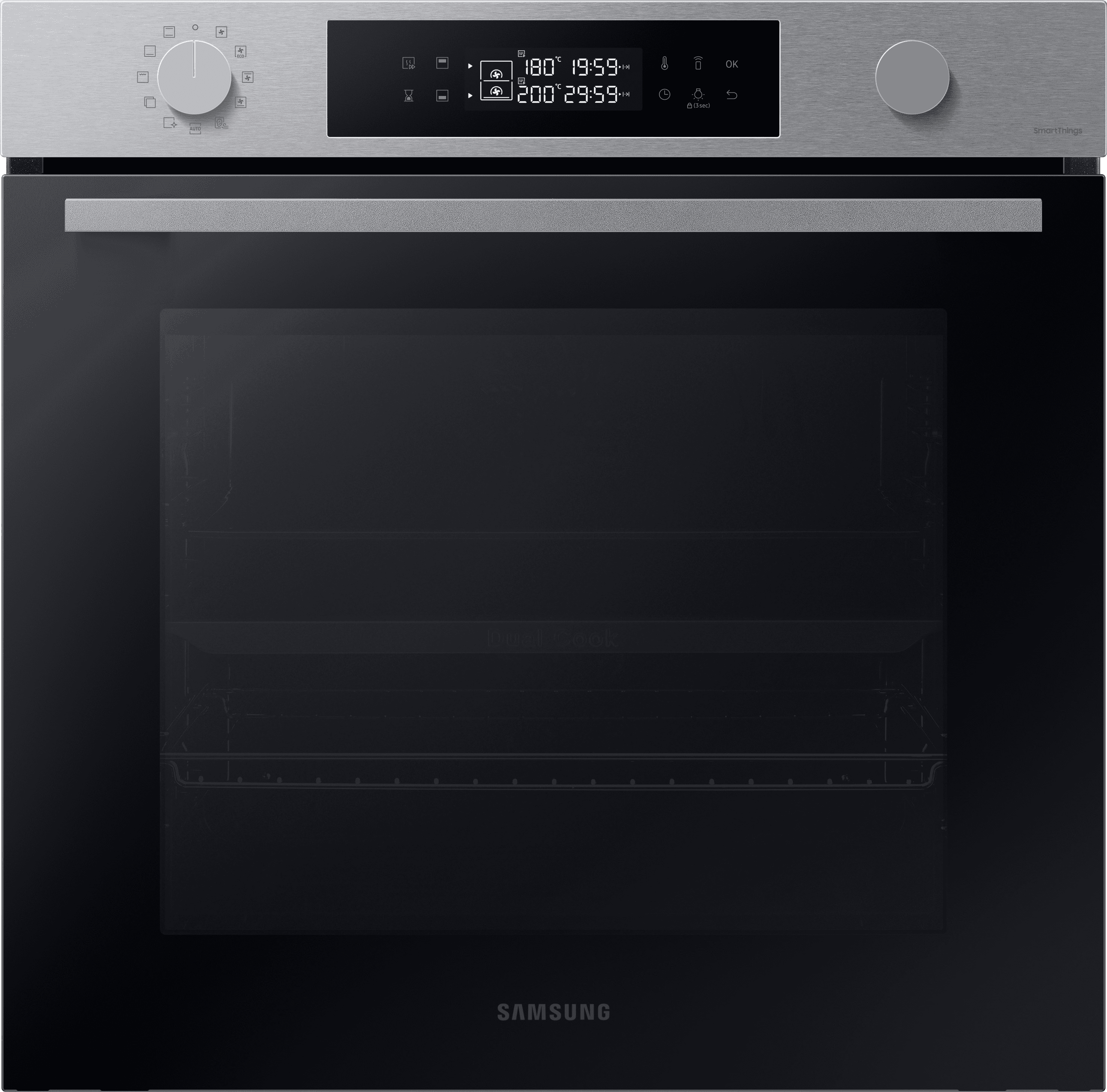Samsung Series 4 Dual Cook NV7B44205AS Wifi Connected Built In Electric Single Oven - Stainless Steel - A+ Rated, Stainless Steel