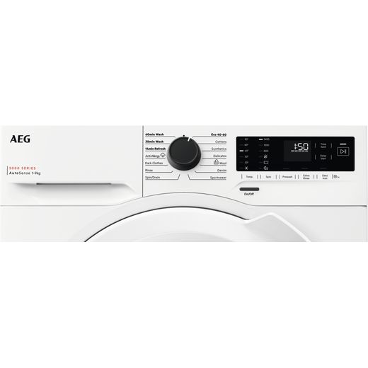 AEG LFX50942B 914919251 9kg Washing Machine with 1400 rpm - White - Control panel