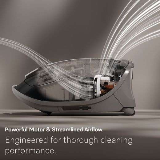 Miele Guard M1 Cylinder Vacuum Cleaner - Annotation -  powerful motor shot