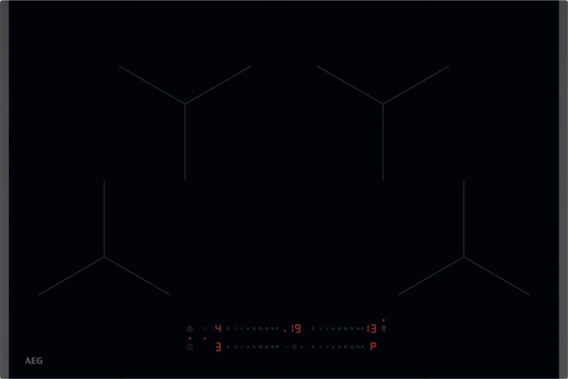 Image of AEG 5000 TO84IA00FB 78cm Induction Hob - Black, Black