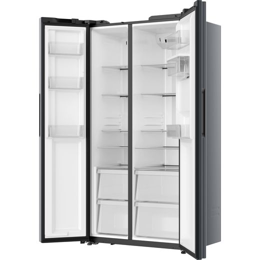 Hoover H-FRIDGE 500 MAXI American Fridge Freezer - Silver  - Left perpsective 