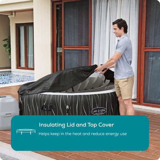 Lay-Z-Spa Hollywood Luxe AirJet™ BW60059GB Hot Water Dispenser - Black - Annotation - Cover shot