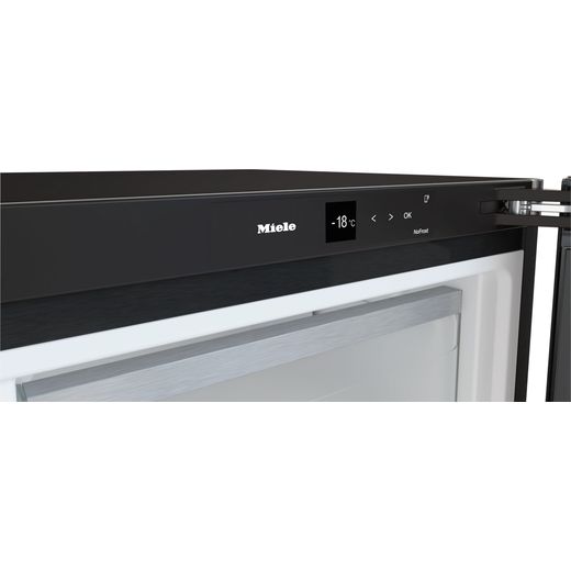 Miele FNS4782D BST 186cm Upright Freezer - Black Steel - close up shot