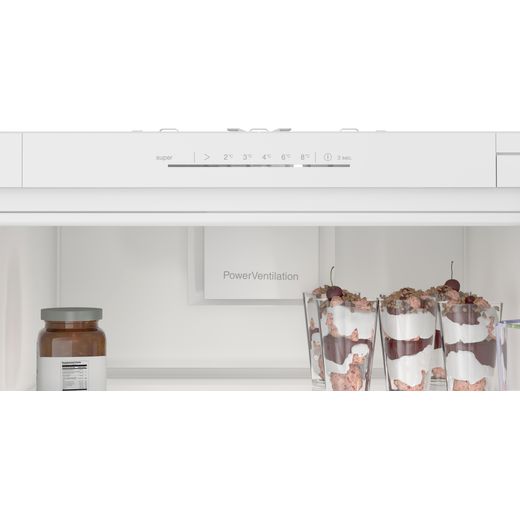 Bosch KIR81NSE0G Integrated Upright Fridge - White - Close up control panel shot