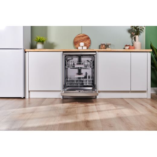 Bosch Series 4 Standard Dishwasher - Silver Inox - Door open