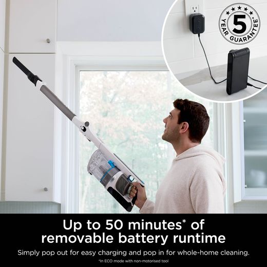 Shark IZ380UKT Cordless Vacuum Cleaner Metallic - Annotation - Battery shot 