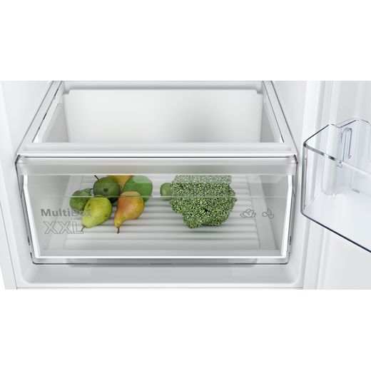 Bosch Series 2 Integrated Fridge Freezer with Sliding Door Fixing Kit - White - inside drawer shot
