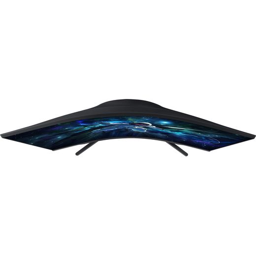 Samsung Odyssey G55C 32" Quad HD 165Hz Gaming Monitor with FreeSync - Black - top view shot