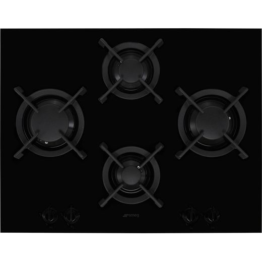 Smeg Dolce Stil Novo PV664LCNX 65cm Gas Hob - Black / Stainless Steel