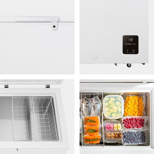 Hisense Chest Freezer - White - Close  details shot