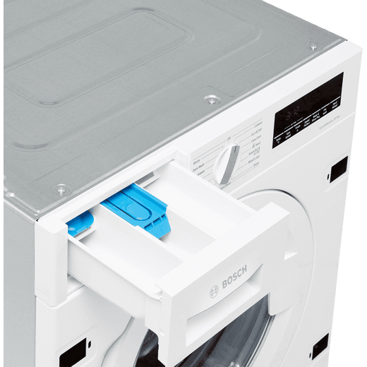 Bosch Series 8 WIW28502GB Integrated 8Kg Washing Machine with 1400 rpm - White - Detergent drawer open
