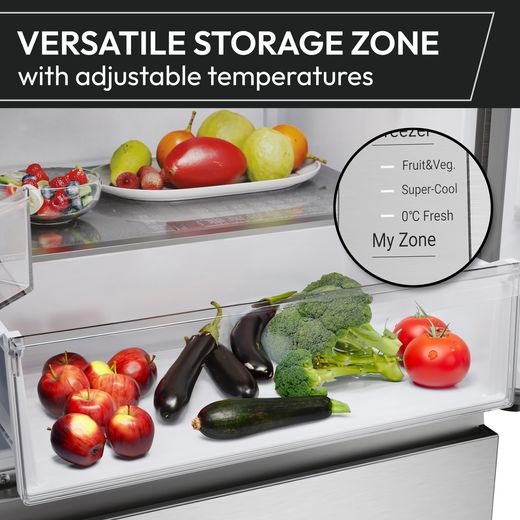 Hoover H-FRIDGE 700 50/50 Frost Free Fridge Freezer - Stainless Steel - Annotation - Vegetable storage shot