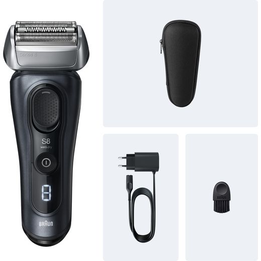 Braun Series 8 Mens Shaver - Grey - Accessories shot 