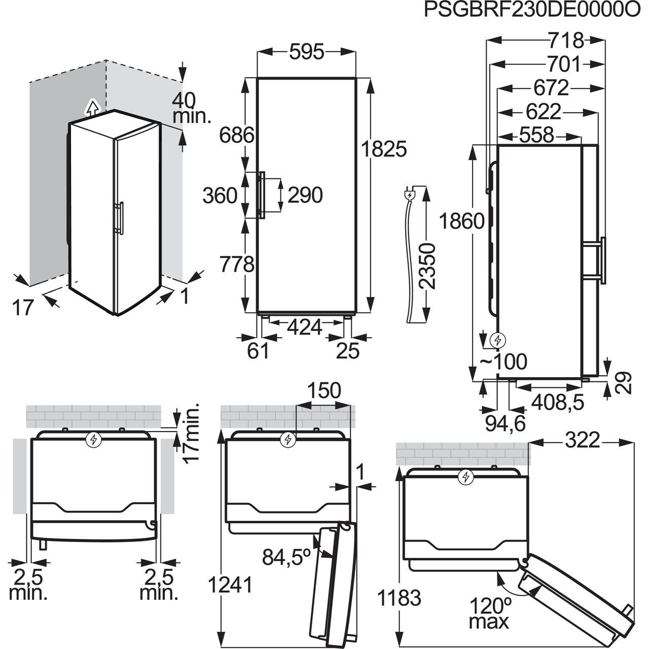 ฅ^•ω•^ฅページ AEG upright freezer | OAG7M281EW_WH | ao.com