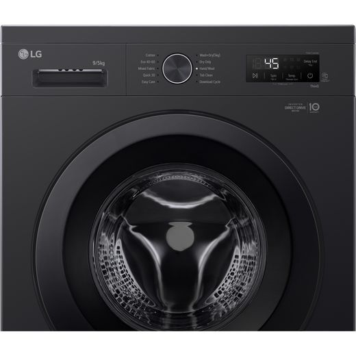 LG X10 Series ThinQ™ W4X1095NNK Wifi Connected 9Kg / 5Kg Washer Dryer with 1400 rpm - Black - Control panel 