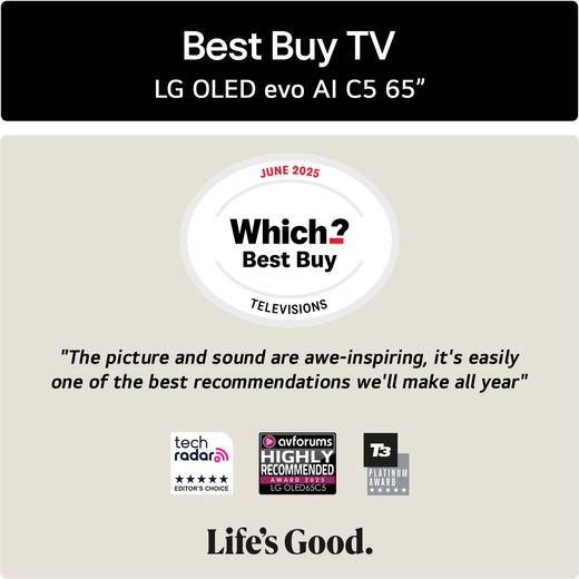 LG C55LA 65" 4K Ultra HD OLED Smart TV - Annotation - Award shot