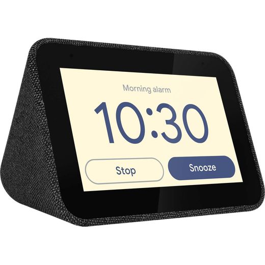 Lenovo Smart Clock with Google Assistant - 4" Screen - Black