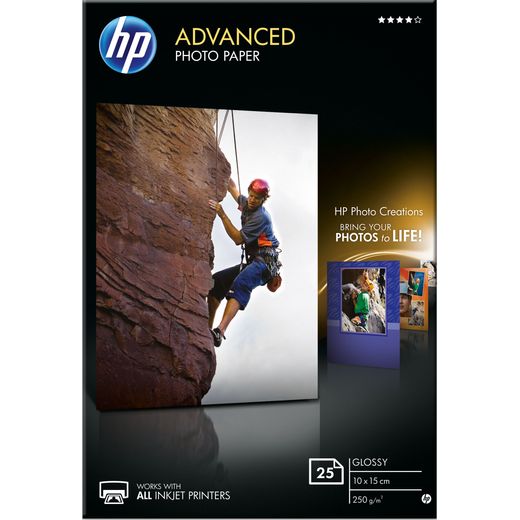 HP Advanced Glossy Photo Paper-25 sht/10 x 15 cm