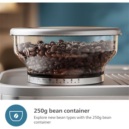 Philips Espresso Coffee Machine - Stainless Steel / Black - Annotation - Bean container shot