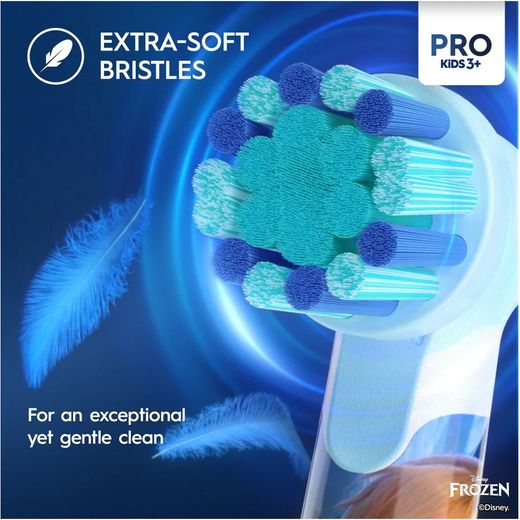 Oral-B Vitality PRO Kids Frozen Electric Toothbrush - Blue - Annotation - Extra soft bristles