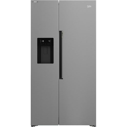 Beko HarvestFresh ASP34B32VPS American Fridge Freezer - Stainless Steel
