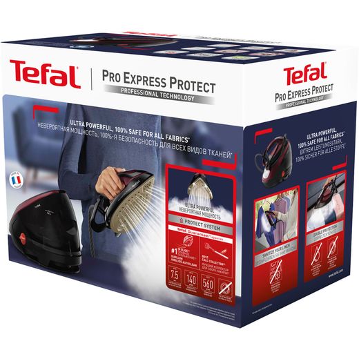 Tefal Pro Express Protect Pressurised Steam Generator Iron - Black - Box shot