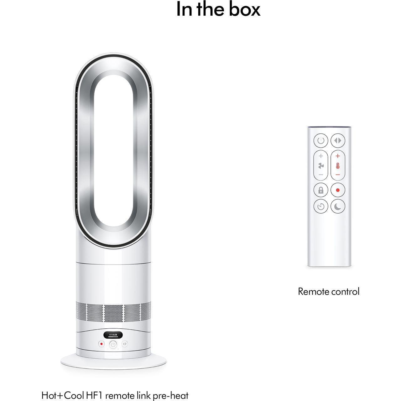 Dyson Hot+Cool HF1 Tower Fan - Silver / White