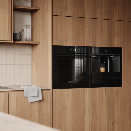 ASKO Craft Pyrolytic OTP56BGH Wifi Connected Built In Electric Single Oven - Black - Oven in kitchen shot 