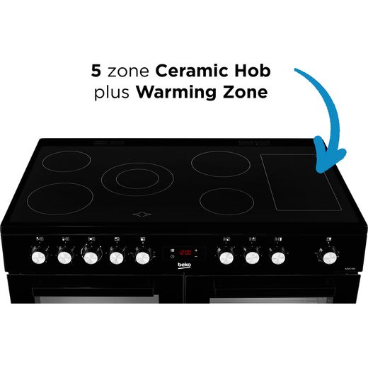 Beko KDVC100K 100cm Electric Range Cooker with Ceramic Hob - Black