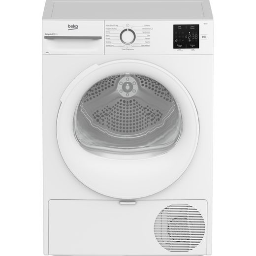 Beko b300 BM3T3922W Heat Pump Tumble Dryer - White - Front shot