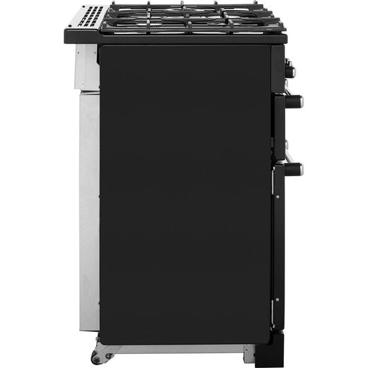 Rangemaster Kitchener 100cm Dual Fuel Range Cooker - Black / Chrome