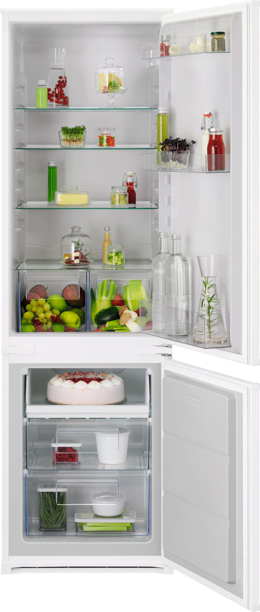 AEG OSC6L181ES Integrated Fridge Freezer 177cm White LowFrost AI CoolAssist