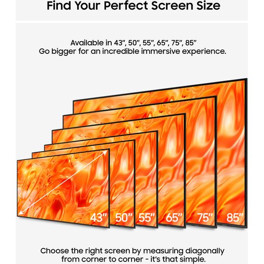 Samsung 43" 4K Ultra HD Neo QLED Smart TV - Annotation - screen size shot