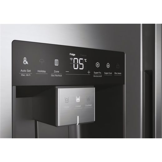 Haier American Fridge Freezer - Stainless Steel - Control panel shot