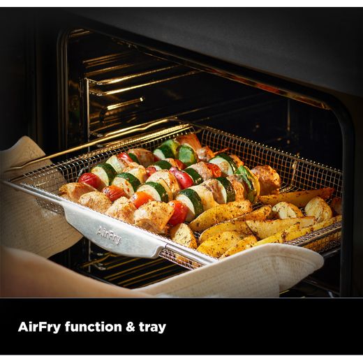 Stoves Richmond 100cm Dual Fuel Range Cooker - Black - Annotation - AirFry function and tray