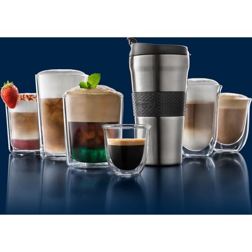De'Longhi Eletta Explore ECAM450.86.T Bean to Cup Coffee Machine - Black - Group shot of all coffee types shot