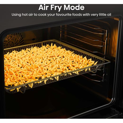 Hisense HIPKD6CB60IND Freestanding Electric Double Oven - Black - Annotation - Air fry shot