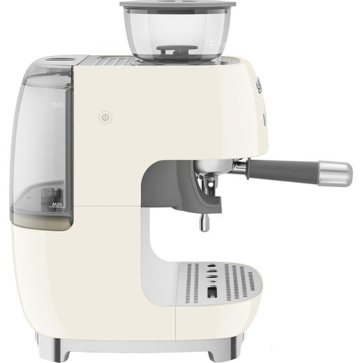 Smeg EGF03CRUK Coffee Machines Almond Cream - Side shot