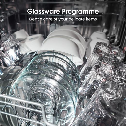 Hisense Slimline Dishwasher - Black - Annotation - Glassware programme