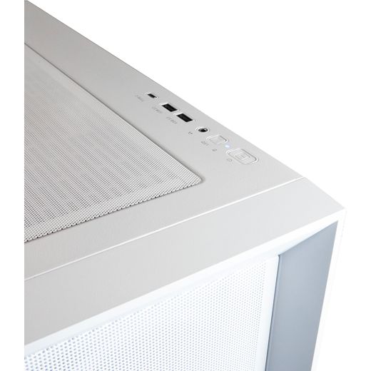 CyberPowerPC AO22235 - NVIDIA GeForce RTX 5060, Intel® Core™ i5, 1TB SSD - White - Close up shot